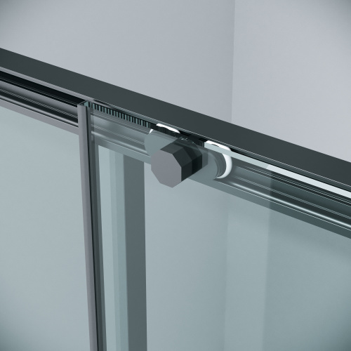 картинка Душевое ограждение Grossman Style 100.K33.05.100.21.00-200.K33.05.90.21.00 (100х90х195) раздвижная,черный матовый,стекло прозрачное,2 места от магазина Сантехстрой