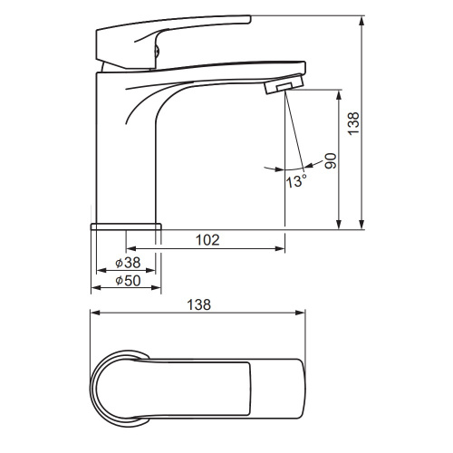 картинка 480210000 Eclipse 2.0, смеситель для умывальника, хром от магазина Сантехстрой