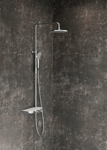 картинка Душевая система Ravak Termo 300 TE 094.01/150 X070161 с термостатом Хром Белая от магазина Сантехстрой