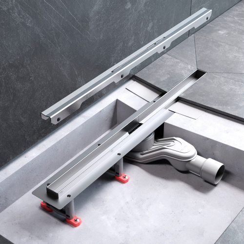 картинка W01SC-S11-060-05SB MasterFlow Трап для душа линейный универс затвор Slim line 60см цвет сталь мат от магазина Сантехстрой