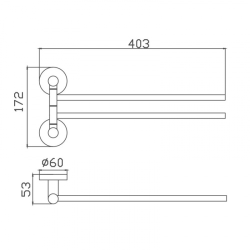 картинка Полотенцедержатель Haiba сталь (HB8312) от магазина Сантехстрой