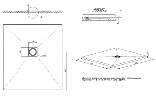 картинка Душевой поддон из искусственного камня Allen Brau Priority 100x90 8.31004-21 Белый камень от магазина Сантехстрой