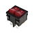 картинка Выключатель клавишный 250V 6А (6с) ON-OFF красный с подсветкой ДВОЙНОЙ Mini (RWB-305) REXANT от магазина Сантехстрой