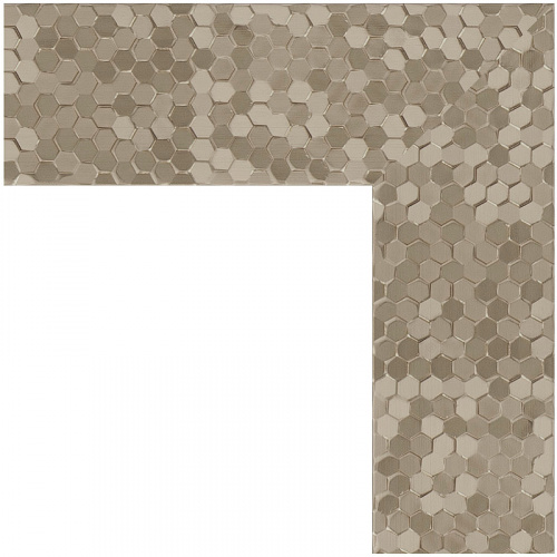 картинка Зеркало Evoform Definite 116х66 BY 3212 в багетной раме - Соты титан 70 мм от магазина Сантехстрой