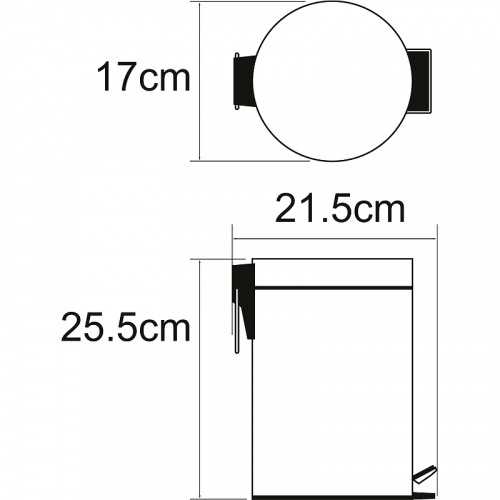 картинка Ведро для мусора WasserKRAFT K-633LB Светлая бронза от магазина Сантехстрой