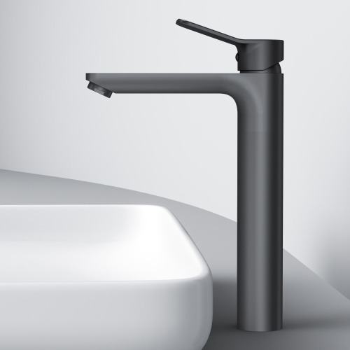 картинка F85A92022 X-Joy, смеситель д/умывальника высокий, черный, шт. от магазина Сантехстрой