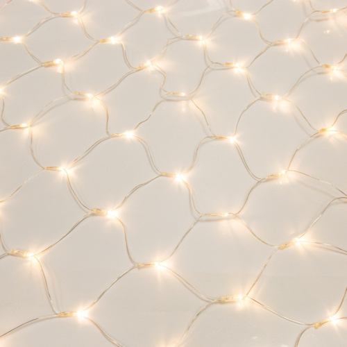 картинка Гирлянда Сеть 1,8х1,5м,  прозрачный ПВХ,  180 LED ТЕПЛЫЙ БЕЛЫЙ от магазина Сантехстрой