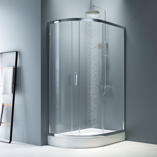 картинка W83UG-302U120MT Like Solo Slide 120 Душ. ограждение Like 120x80, стекло прозрачное, проф мат хром, б от магазина Сантехстрой