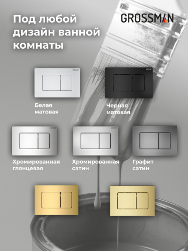 картинка Комплект 2 в 1: инсталляция GROSSMAN 900.K31.01.000+клавиша смыва Classic 700.K31.04.01M.01M бел мат от магазина Сантехстрой