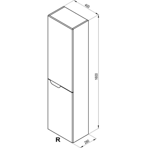 картинка Шкаф пенал Ravak SB Classic II 40 R X000001474 подвесной Белый от магазина Сантехстрой
