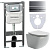 картинка Комплект унитаза с инсталляцией Ceramica Nova Forma CN3009_1002M_1000 с сиденьем Микролифт и клавишей смыва Хром матовый от магазина Сантехстрой