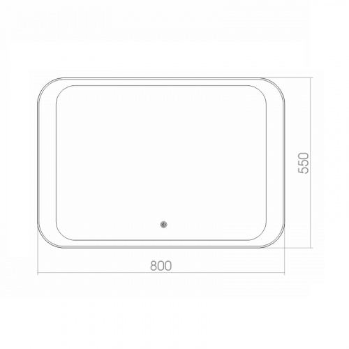 картинка Зеркало AZARIO Индиго 800х550 с LED-подсветкой и диммером, сенсорным выключателем (ФР-00001410) от магазина Сантехстрой