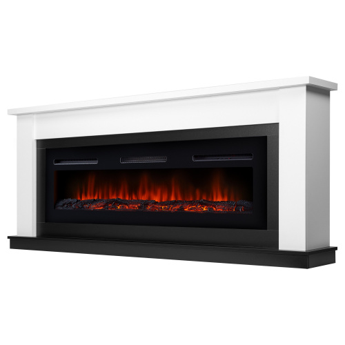 картинка Каминокомплект:Очаг Electrolux Infinity EFP/P-1600ULS, портал Canto Long белый, черный от магазина Сантехстрой
