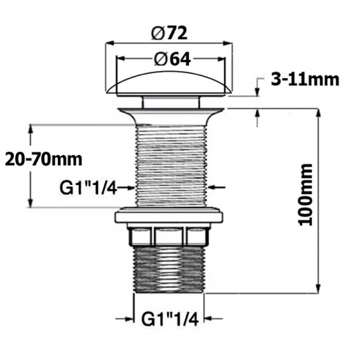 картинка Донный клапан Allen Brau Fantasy 5.11001.BD click-clack Бордо от магазина Сантехстрой