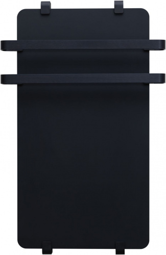 картинка Полотенцесушитель электрический Allen Brau Infinity 80x44 с рейлингом 2.0 и креплением, черный матовый от магазина Сантехстрой