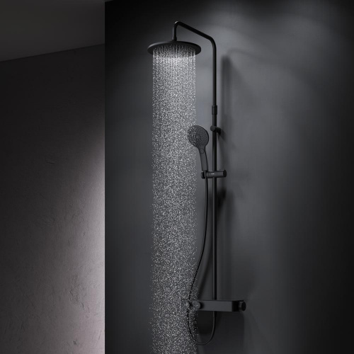 картинка F0750A422 Inspire V2.0, душевая система, набор: см-ль д/душа с термостатом, верхний душ d 250 мм, ру от магазина Сантехстрой