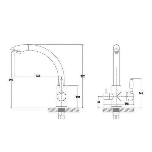 картинка Смеситель для кухни G-Lauf GOP18-A093KS Песочный от магазина Сантехстрой