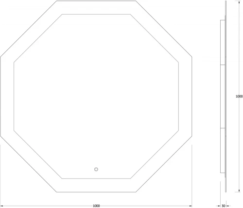 картинка Зеркало Evoform Ledshine BY 2607 100х100 от магазина Сантехстрой