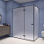 картинка Душевой уголок RGW SV-040-B 100* 90*200 профиль Чёрный стекло Матовое от магазина Сантехстрой