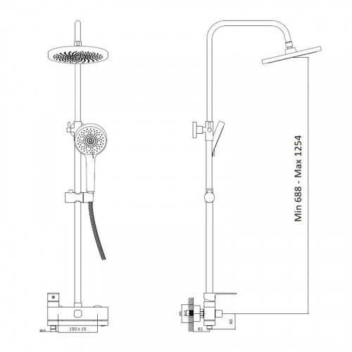 картинка Душевая система Haiba (HB24590-7) от магазина Сантехстрой