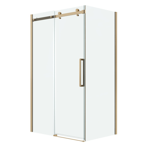 картинка Душевая перегородка 200.K33.04.80.32.00 Classic (80*195) золото сатин, стекло прозрачное, 1 место от магазина Сантехстрой
