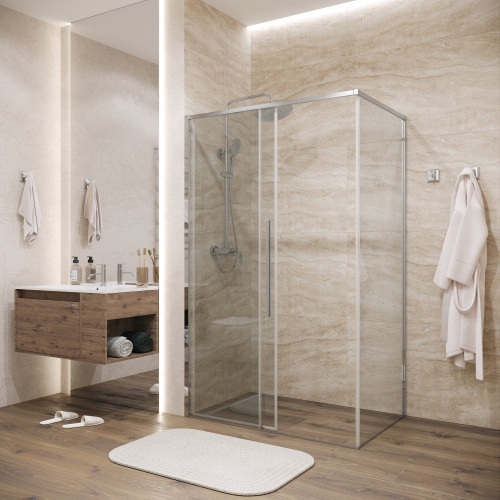 картинка Душ.ограждение 120.K33.01.1280.10.00 Galaxy (120*80*195) хром, стекло прозрачное, 2 места от магазина Сантехстрой