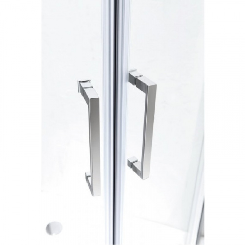 картинка Душевой уголок Cezares Molveno R-2 90х90 профиль Хром стекло прозрачное от магазина Сантехстрой