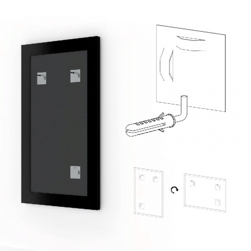 картинка Зеркало Evoform Definite 106х56 Сталь от магазина Сантехстрой