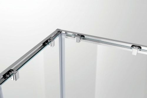 картинка Душевой уголок Cezares Molveno 90х90 MOLVENO-A-2-90-P-Cr профиль Хром стекло рифленое от магазина Сантехстрой