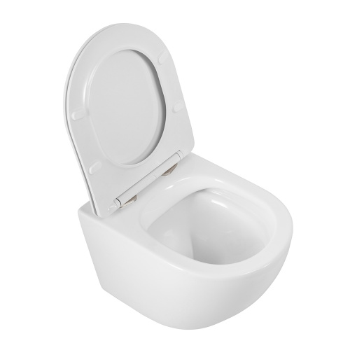 картинка Унитаз подвесной безободковый с сиденьем BelBagno SFERA-R BB046CHR/SC от магазина Сантехстрой