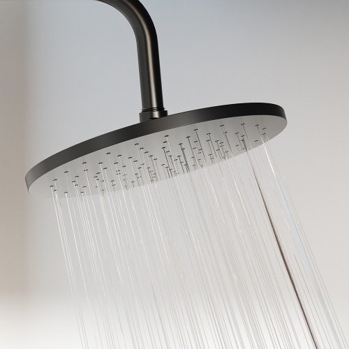 картинка 977740300 Jupiter душевая система с ванно-душевым смесителем, черный от магазина Сантехстрой