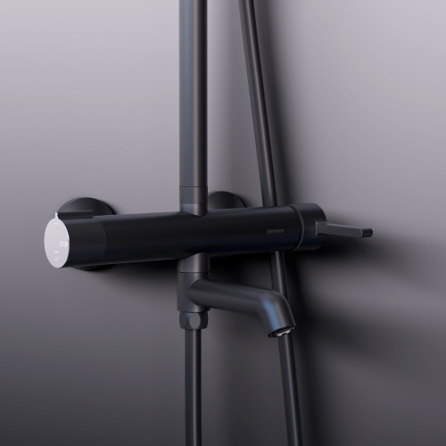 картинка 936740300 Scandinavian Pure душевая система с ванно душевым смесителем, чёрный от магазина Сантехстрой