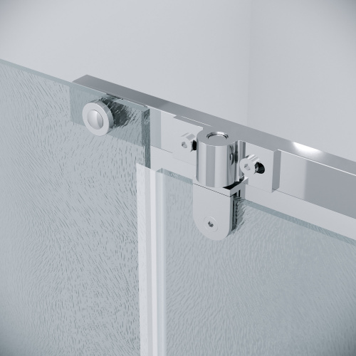 картинка Дверь в нишу 100.K33.03.100.10.02 Pragma (100*195) хром, стекло шиншилла, 1 место от магазина Сантехстрой