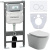 картинка Комплект унитаза с инсталляцией Ceramica Nova Balearica CN6000_1001W_1000 с сиденьем Микролифт и Белой клавишей смыва от магазина Сантехстрой