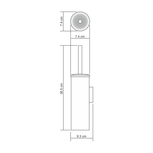картинка K-1087BLACK Щетка для унитаза подвесная от магазина Сантехстрой