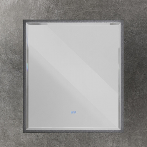 картинка Зеркало Cezares Interni 80 CZR-SPC-INT-800-900-LED-TCH-WARM-TIT с подсветкой Tитан с сенсорным выключателем и подогревом от магазина Сантехстрой