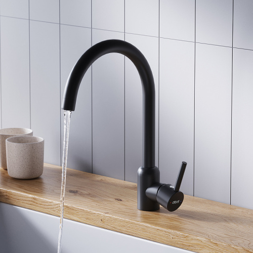 картинка D3007022 Logic кухонный смеситель поворотный, черный от магазина Сантехстрой