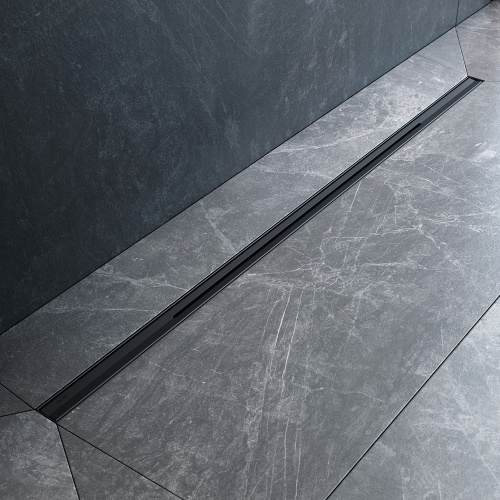картинка W01SC-S11-100-05BM MasterFlow Трап для душа линейный универс затвор Slim line 100см цвет черн мат от магазина Сантехстрой