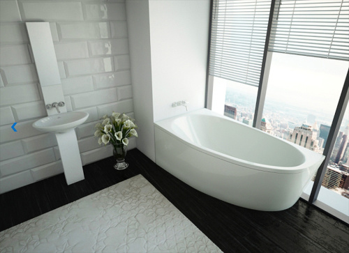 картинка Акриловая ванна Aquatek Eco Friendly Дива 150x90 L Белая от магазина Сантехстрой