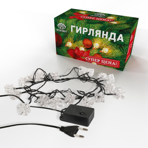 картинка Гирлянда светодиодная Кубики 20 LED МУЛЬТИКОЛОР 2,8 метра с контроллером от магазина Сантехстрой