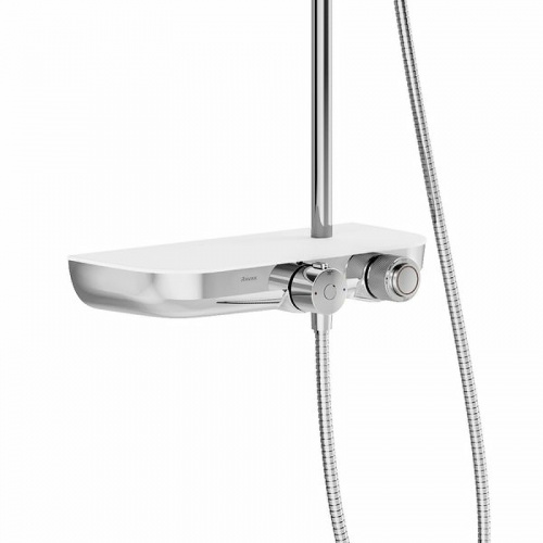 картинка Душевая система Ravak Termo 300 TE 094.01/150 X070161 с термостатом Хром Белая от магазина Сантехстрой