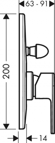 фото смеситель для ванны hansgrohe 71458000 хром