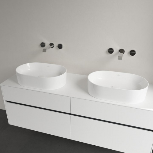 картинка Villeroy&Boch  Collaro Раковина, ширина, 560*360*145мм, тип установки-на столешницу, отверстия для смесителя-отсутствуют, цвет цвет альпийский белый от магазина Сантехстрой