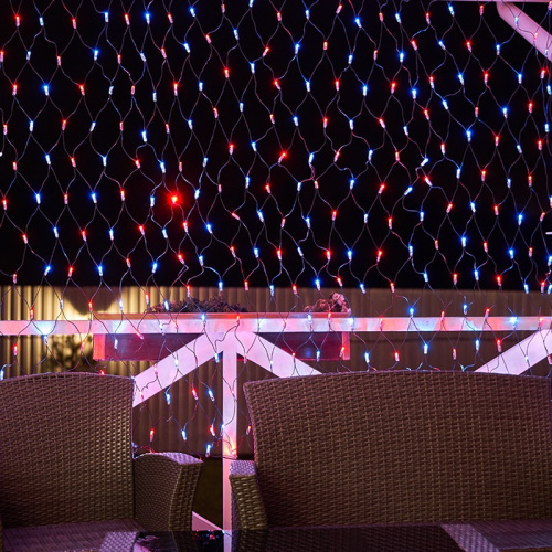 картинка Гирлянда Сеть 2,5х2,5м,  черный ПВХ,  432 LED Красные/Синие от магазина Сантехстрой