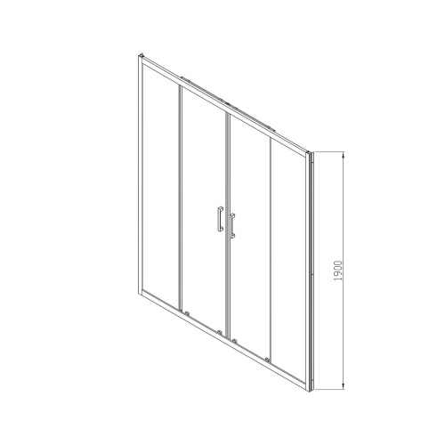картинка Душевая дверь Alpha VDS-3AL2170CL, 1700, хром, стекло прозрачное от магазина Сантехстрой