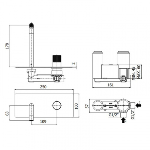 картинка Смеситель для раковины без донного клапана Paffoni Jo JO105NO от магазина Сантехстрой