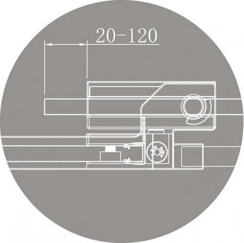 картинка Душевая дверь в нишу CEZARES SLIDER-B-1-70/80-GRIGIO-NERO от магазина Сантехстрой