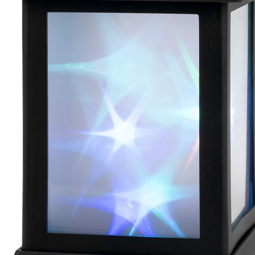 картинка Декоративный фонарь 11х11х22,5 см,  черный корпус,  цвет свечения RGB с эффектом мерцания NEON-NIGHT от магазина Сантехстрой