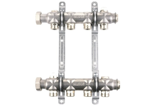 картинка Коллекторная группа, ELSEN, 1", 11 контуров, размер отвода-3/4", PN, бар-6, T°C -от 0 до +90, без вентилей и расходомеров, нержавеющая сталь от магазина Сантехстрой