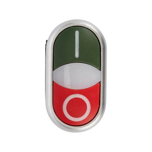 картинка Кнопка LA32 красно-зеленая «Пуск-Стоп» с подсветкой NO+NC от магазина Сантехстрой